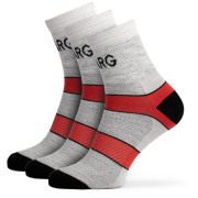 Damensocken Warg Trail MID Wool 3-pack grau/rot SvSedaCernoRedCerna