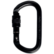 Karabiner Singing Rock oválná ocelová šroubovací (black) schwarz black