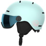 Kinder Skihelm Salomon Orka Visor hellblau Bleached Aqua