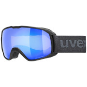 Skibrille Uvex Xcitd CV schwarz black matt SL/blue-green