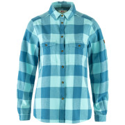 Damenhemd Fjällräven Övik Heavy Flannel Shirt W blau Dawn Blue-Breeze Blue
