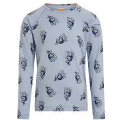 Kinder-Funktionsshirt Icebreaker Kids M 200 Oasis LS Crewe Bear Tour AOP hellblau Zinc Blue/Aop