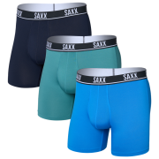 Boxershorts Saxx Essential Perform Mesh Boxer Brf Fly 3Pk blau blue/teal/maritime