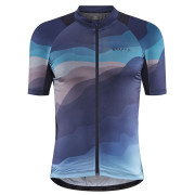 Herren Radtrikot Craft Adv Endur Graphic blau/hellblau modrá se vzorem
