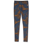 Damen-Funktionsunterhose Smartwool W Merino 250 Baselayer Pttrn Bottom Bxd blau/orange DeepNavyPalm