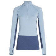 Damen-Funktionsshirt Icebreaker Wom Mer 260 ZoneKnit LS Half Zip blau/grau Dawn/Zincblu/Cb