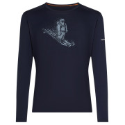 Herren-Funktionsshirt Icebreaker Men Merino 200 Oasis LS Crewe SkiingYeti dunkelblau Midnight Navy