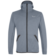 Herren-Sweatshirt Salewa Solid Logo Dry M FZ HDY grau/schwarz FlintStoneMelange