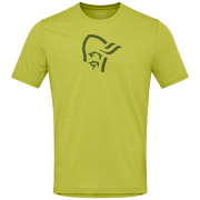 Herren-T-Shirt Norrona femund equaliser merino T-shirt gold Golden Lime