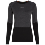 Damen-Funktionsshirt Icebreaker Women Merino 200 Oasis+ LS Crewe schwarz Blk/Jtht/Und/Cb