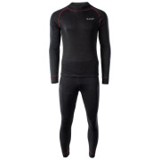 Herren-Thermounterwäsche Hi-Tec Sorin Set schwarz/rot Black / Merlot