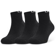 Socken Under Armour Core QTR 3PK schwarz Black/White