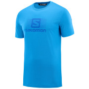 Herren-T-Shirt Salomon Blend Logo Ss Tee M hellblau Blithe