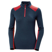 Damen-Funktionsshirt Helly Hansen W Lifa Merino Midw 1/2 Zip dunkelblau Navy