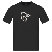 Herren T-Shirt Norrona 29 cotton viking T-shirt schwarz Caviar Black/Snowdrop