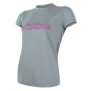 Damen-Funktionsshirt Sensor Merino Active PT Mountains grau LightGrey