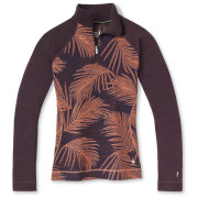 Damen-Funktionsshirt Smartwool W Merino 250 Bl Pattern 1/4 Zip Boxed orange/weinfarbe SunsetCoralPalm