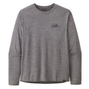 Herren-T-Shirt Patagonia M's L/S Cap Cool Daily Graphic Shirt grau '73 Skyline: Feather Grey