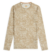 Damen-Funktionsshirt Icebreaker Women M 200 Oasis LS Crewe Moss BloomAOP beige/weiß Cumin/Undyd/Aop