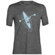 Herren-T-Shirt Icebreaker Men Tech Lite II SS Tee Pad grau gritstone hthr