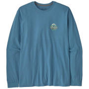 Herren-T-Shirt Patagonia Long-Sleeved Great Waves Responsibili-Tee blau Shore Blue