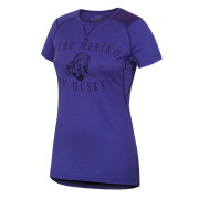 Damen-Funktionsshirt Husky Merino 100 kr. rukáv Puppy lila šedofialová