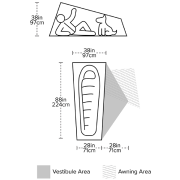 Ultraleichtes Zelt Big Agnes Copper Spur UL1 Bikepack