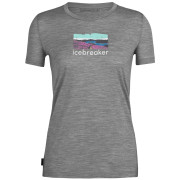 Damen-T-Shirt Icebreaker Women Tech Lite II SS Tee Trailhead grau metro hthr