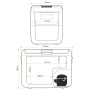 Kompressor-Kühlschrank Yolco NX40