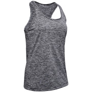 Damenunterhemd Under Armour Tech Tank - Twist schwarz Black / / Metallic Silver