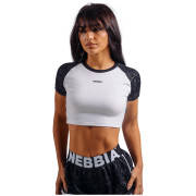 Damen-T-Shirt Nebbia Crop Top Leopard '97 Primal schwarz BLACK LEOPARD
