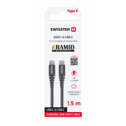 Lade- und Datenkabel Swissten Aramid Reinforced USB-C/USB-C 1,5 m