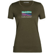 Damen-T-Shirt Icebreaker Women Tech Lite II SS Tee Trailhead grün loden