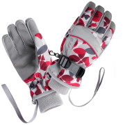 Kinderhandschuhe Hi-Tec Kelly Jr grau/rosa Micro Chip/Rose Red/Beet Red