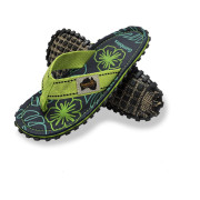 Damen Flip-Flops Gumbies Lime Hibiscus