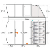 Aufblaszelt Vango Capri 600XL