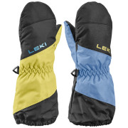 Kinder Skihandschuhe Leki Little Swtch Zero Mitt Long black-light blue blau/gelb black-light blue-light yellow