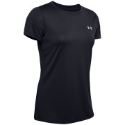 Damen-T-Shirt Under Armour Tech SSC - Solid 2024 schwarz Black / / Metallic Silver