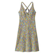 Damenkleid Patagonia W's Amber Dawn Dress gelb Flourish: Abundant Blue