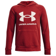 Kinder-Sweatshirt Under Armour Rval Fleece Hoodie rot Stadium Red / / Onyx White