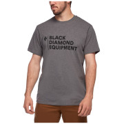 Herren T-Shirt Black Diamond M STACKED LOGO TEE grau Charcoal Heather