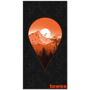Schnelltrocknendes Handtuch Towee Next Destination 80x160 cm schwarz/orange NextDestination