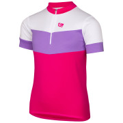 Kinder-Radtrikot Etape Peddy 2.0 rosa/lila lila/růžová