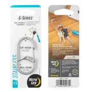 Hilfskarabiner Nite Ize G-series #3 silber Stříbrná