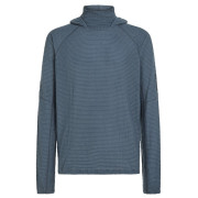 Herren-Sweatshirt Icebreaker Men Mer 400 RealFleece Grid Pulover Hood blau/grau Abyss