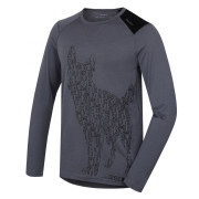 Herren-Funktionsshirt Husky Merino 100 dl. rukáv Dog grau