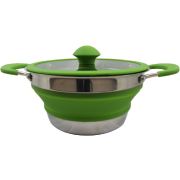 Kochtopf Vango Cuisine 1.5L Non-Stick Casserole silber/grün herbal
