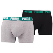 Herren-Boxershorts Puma Basic Boxer 2P grau/schwarz Gray