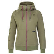 Damen-Sweatshirt Rafiki Nuria Zip dunkelgrün burnt olive