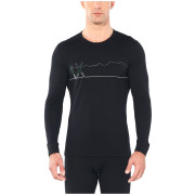 Herren-T-Shirt Icebreaker Mens 200 Oasis LS Crewe Single Line Ski